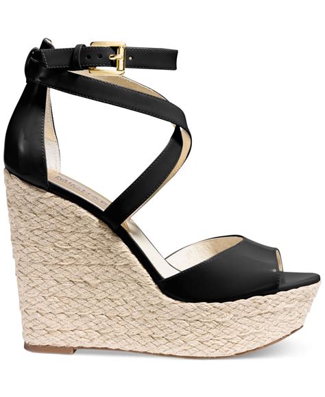 michael kors black wedges